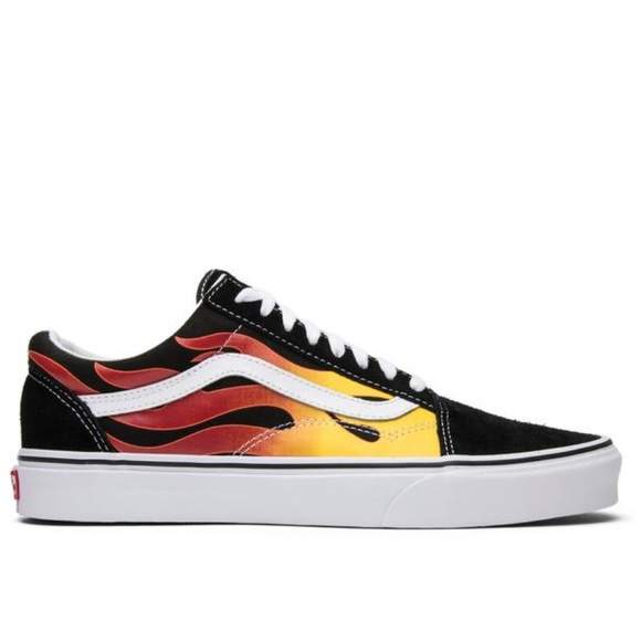Vans Men’s Old Skool
(Flame) Black/Black/True White 
VN0A38G1PHN
Sneakers - Picture 3 of 16